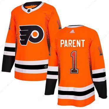 Men’s Philadelphia Flyers #1 Bernie Parent Orange Drift Fashion Adidas Jersey