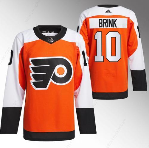 Men’s Philadelphia Flyers #10 Bobby Brink 2023-24 Orange Stitched Jersey