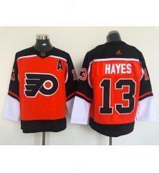 Men’s Philadelphia Flyers #13 Kevin Hayes Orange 2021 Reverse Retro Authentic Jersey