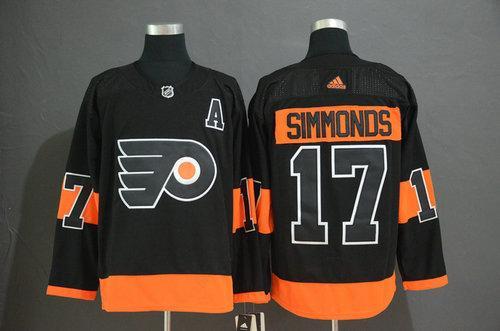 Men’s Philadelphia Flyers #17 Wayne Simmonds Black Alternate Adidas Jersey