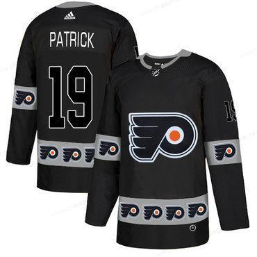 Men’s Philadelphia Flyers #19 Nolan Patrick Black Team Logos Fashion Adidas Jersey