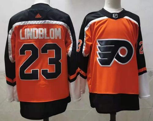 Men’s Philadelphia Flyers #23 Oskar Lindblom Orange Adidas 2020-21 Stitched NHL Jersey