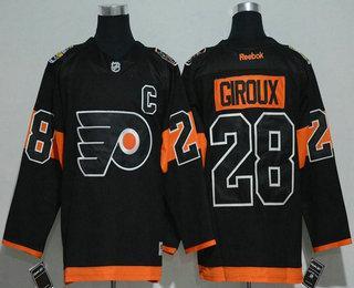 Men’s Philadelphia Flyers #28 Claude Giroux Black 2017 Stadium Series Stitched NHL Reebok Hockey Jersey