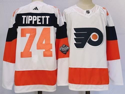 Men’s Philadelphia Flyers #74 Owen Tippett White 2024 Stadium Series Stitched Jersey