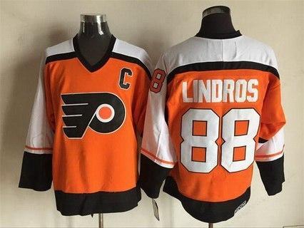 Men’s Philadelphia Flyers #88 Eric Lindros 1997-98 Orange CCM Vintage Throwback Jersey