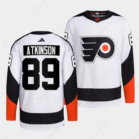 Men’s Philadelphia Flyers #89 Cam Atkinson White 2022 Reverse Retro Stitched Jersey