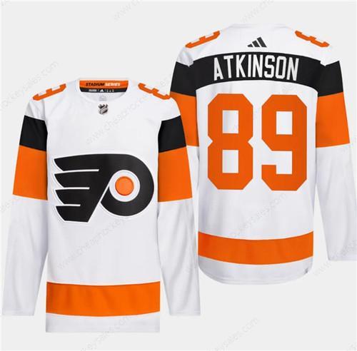 Men’s Philadelphia Flyers #89 Cam Atkinson White 2024 Stadium Series Stitched Jersey