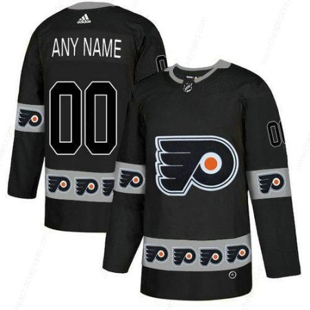 Men’s Philadelphia Flyers Custom Black Team Logos Fashion Adidas Jersey