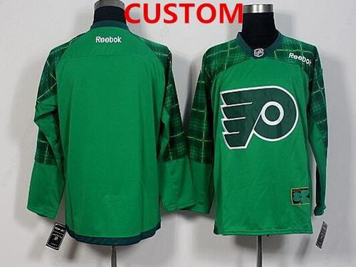 Men’s Philadelphia Flyers Custom Green 2016 St. Patrick’S Day Hockey Jersey