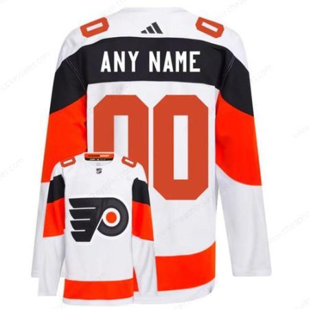 Men’s Philadelphia Flyers Custom White 2024 Stadium Series Stitched Jersey