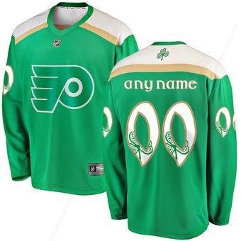 Men’s Philadelphia Flyers Green Customized 2019 St. Patrick’S Day Adidas Jersey