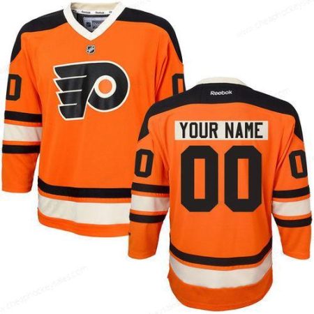 Men’s Philadelphia Flyers Orange Alternate Custom Stitched NHL Reebok Hockey Jersey