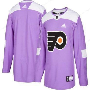 Men’s Philadelphia Flyers Purple Pink Custom Adidas Hockey Fights Cancer Practice Jersey