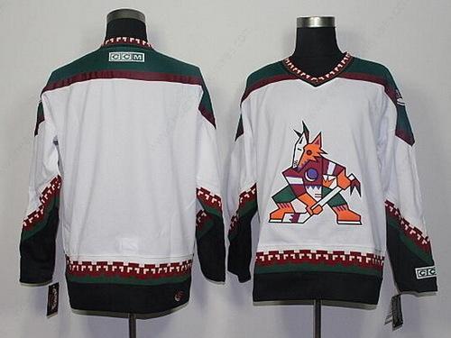 Men’s Phoenix Coyotes Blank White 1998 CCM Vintage Throwback Hockey Jersey