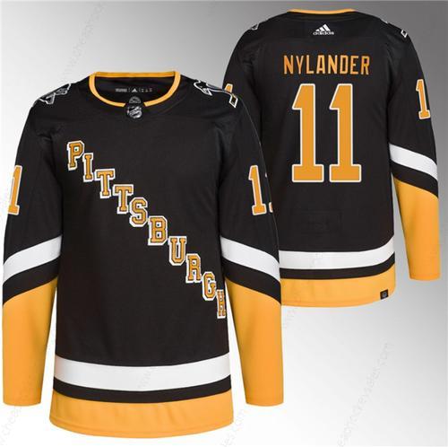 Men’s Pittsburgh Penguins #11 Alex Nylander Black Stitched Jersey