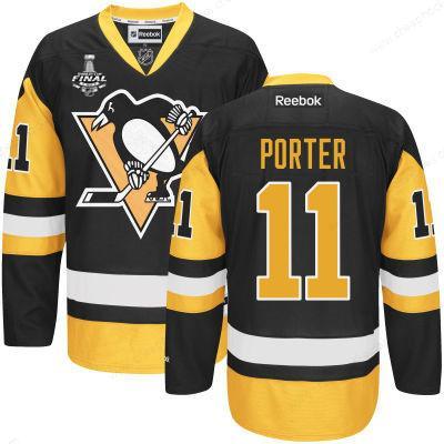 Men’s Pittsburgh Penguins #11 Kevin Porter Black Third 2017 Stanley Cup NHL Finals Patch Jersey