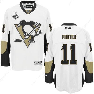 Men’s Pittsburgh Penguins #11 Kevin Porter White Road 2017 Stanley Cup NHL Finals Patch Jersey