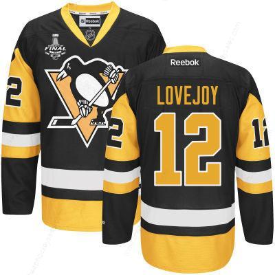 Men’s Pittsburgh Penguins #12 Ben Lovejoy Black Third 2017 Stanley Cup NHL Finals Patch Jersey