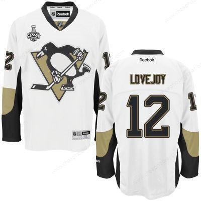 Men’s Pittsburgh Penguins #12 Ben Lovejoy White Road 2017 Stanley Cup NHL Finals Patch Jersey