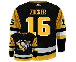 Men’s Pittsburgh Penguins #16 Jason Zucker Black Adidas Stitched NHL Jersey