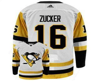 Men’s Pittsburgh Penguins #16 Jason Zucker White Jersey White Adidas Stitched NHL Jersey