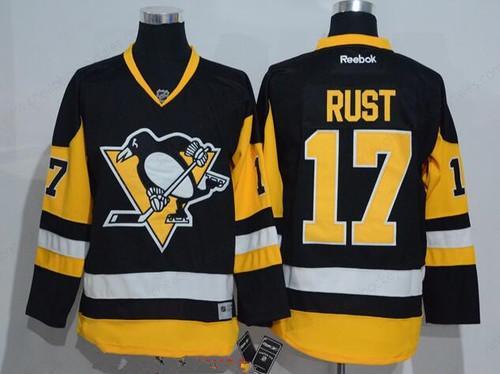 Men’s Pittsburgh Penguins #17 Bryan Rust Black Third Stitched NHL Reebok Hockey Jersey