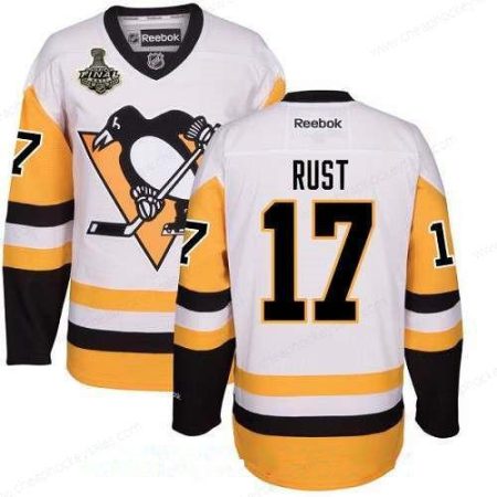 Men’s Pittsburgh Penguins #17 Bryan Rust White Third 2017 Stanley Cup Finals Patch Stitched NHL Reebok Hockey Jersey