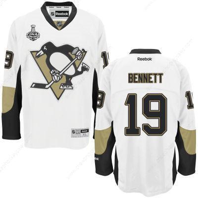 Men’s Pittsburgh Penguins #19 Beau Bennett White Road 2017 Stanley Cup NHL Finals Patch Jersey