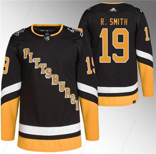 Men’s Pittsburgh Penguins #19 Reilly Smith Black Stitched Jersey