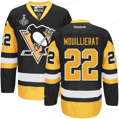 Men’s Pittsburgh Penguins #22 Kael Mouillierat Black Third 2017 Stanley Cup NHL Finals Patch Jersey