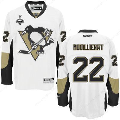 Men’s Pittsburgh Penguins #22 Kael Mouillierat White Road 2017 Stanley Cup NHL Finals Patch Jersey