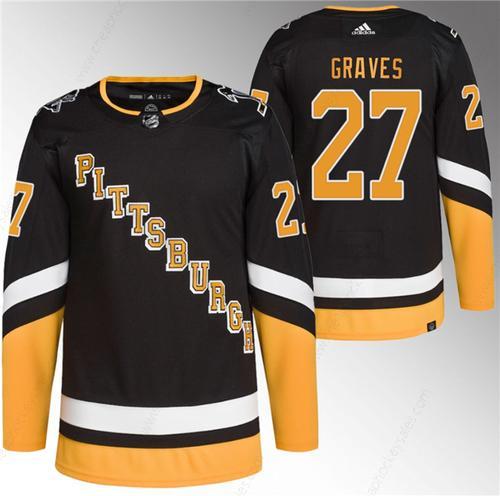 Men’s Pittsburgh Penguins #27 Ryan Graves Black 2021-22 Alternate Primegreen Stitched Jersey