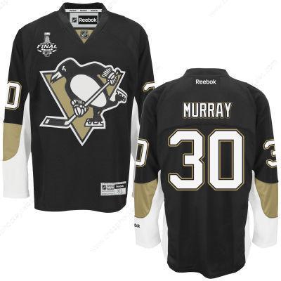 Men’s Pittsburgh Penguins #30 Matt Murray Black Team Color 2017 Stanley Cup NHL Finals Patch Jersey