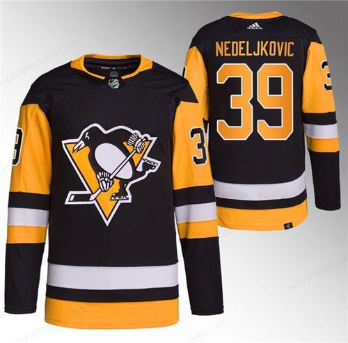 Men’s Pittsburgh Penguins #39 Alex Nedeljkovic Black Stitched Jersey