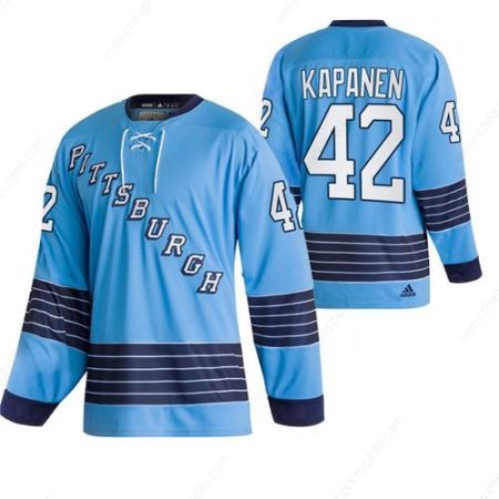 Men’s Pittsburgh Penguins #42 Kasperi Kapanen 2022 Blue Classics Stitched Jersey