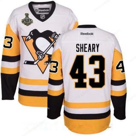 Men’s Pittsburgh Penguins #43 Conor Sheary White Third 2017 Stanley Cup Finals Patch Stitched NHL Reebok Hockey Jersey