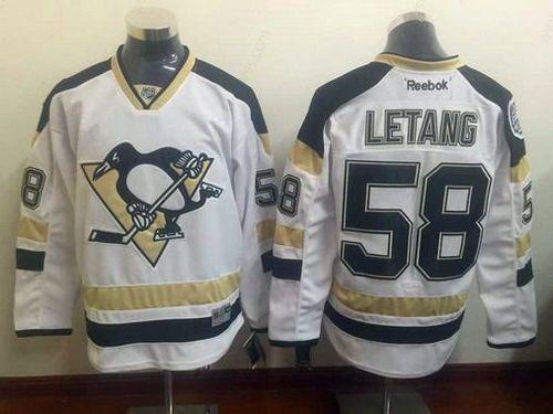 Men’s Pittsburgh Penguins #58 Kris Letang 2014 Stadium Series White Jersey