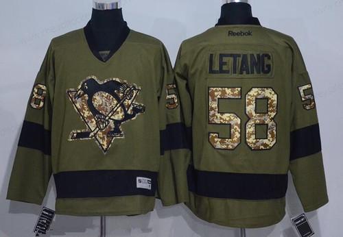 Men’s Pittsburgh Penguins #58 Kris Letang Black Third Reebok Hockey Jersey