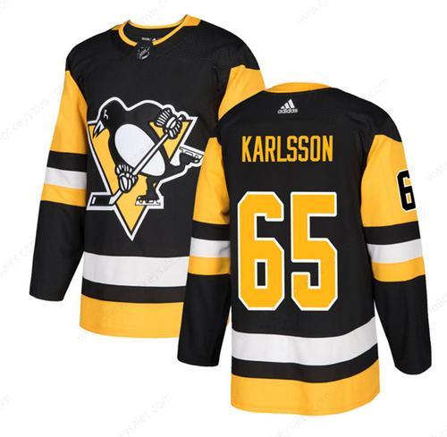 Men’s Pittsburgh Penguins #65 Erik Karlsson Black Stitched Jersey