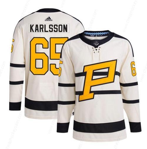 Men’s Pittsburgh Penguins #65 Erik Karlsson Cream 2023 Winter Classic Stitched Jersey