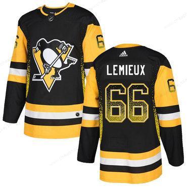 Men’s Pittsburgh Penguins #66 Mario Lemieux Black Drift Fashion Adidas Jersey