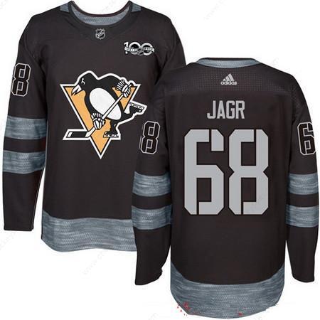 Men’s Pittsburgh Penguins #68 Jaromir Jagr Black 100Th Anniversary Stitched NHL 2017 Adidas Hockey Jersey