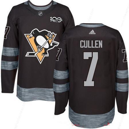 Men’s Pittsburgh Penguins #7 Matt Cullen Black 100Th Anniversary Stitched NHL 2017 Adidas Hockey Jersey