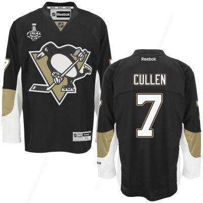 Men’s Pittsburgh Penguins #7 Matt Cullen Black Team Color 2017 Stanley Cup NHL Finals Patch Jersey