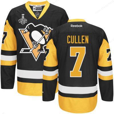 Men’s Pittsburgh Penguins #7 Matt Cullen Black Third 2017 Stanley Cup NHL Finals Patch Jersey