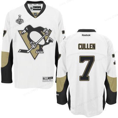 Men’s Pittsburgh Penguins #7 Matt Cullen White Road 2017 Stanley Cup NHL Finals Patch Jersey