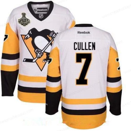 Men’s Pittsburgh Penguins #7 Matt Cullen White Third 2017 Stanley Cup Finals Patch Stitched NHL Reebok Hockey Jersey