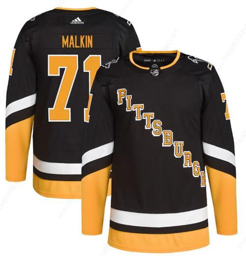 Men’s Pittsburgh Penguins #71 Evgeni Malkin 2021-2022 Black Stitched Jersey