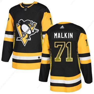 Men’s Pittsburgh Penguins #71 Evgeni Malkin Black Drift Fashion Adidas Jersey