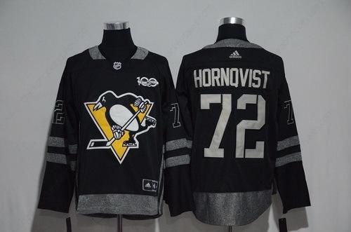 Men’s Pittsburgh Penguins #72 Patric Hornqvist Black 100Th Anniversary Stitched NHL 2017 Adidas Hockey Jersey